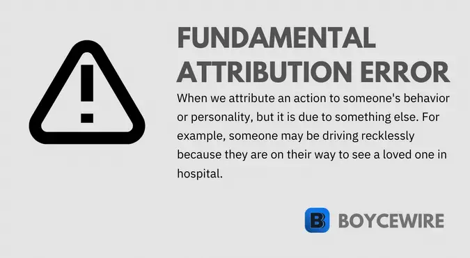 fundamental attribution error definition